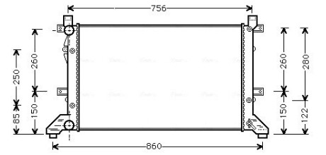 Радиатор vw lt 23/25td/28td mt 96- (ava) AVA QUALITY COOLING VNA2155