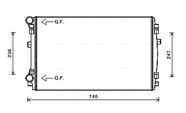 Радіатор охолодження golf vii 1.2 tsi 08/12- (vw2338) (ava) AVA QUALITY COOLING VNA2338