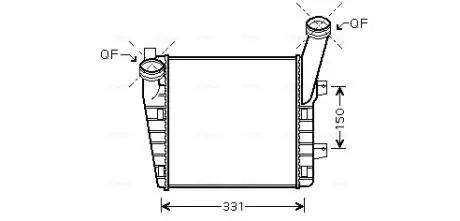 Радіатор інтеркулера правий AVA QUALITY COOLING VNA4263