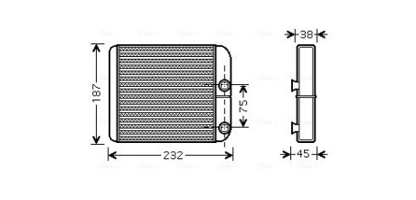 Теплообмінник, Система опалення салону AVA QUALITY COOLING VO6129