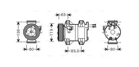 Компресор AVA QUALITY COOLING VOAK121