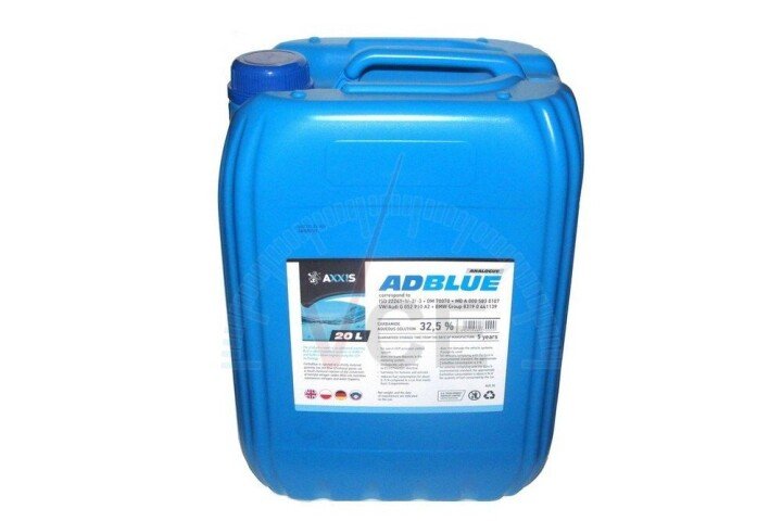 Рідина adblue для зниження викидів систем scr (сечовина) 20 л AXXIS 501579 AUS 32 AX (фото 1)