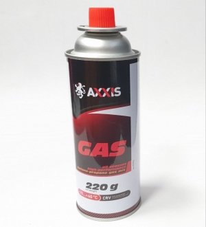 Газ всесезонний для пальників (балон 450мл./220г) AXXIS Ax-0220g