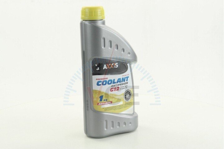 Антифриз yellow g12 сoolant (жовтий) (каністра 1кг) AXXIS AX-2007 (фото 1)