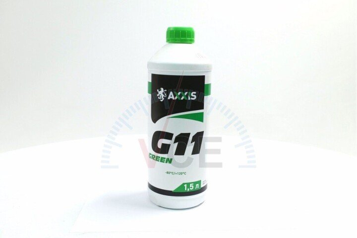 Антифриз <> green концентрат g11 (-80c) (каністра 1,5л) AXXIS AX-2090 (фото 1)