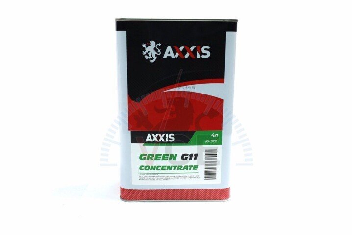 Антифриз green концентрат g11 (-80c) (каністра 4л) AXXIS AX-2091 (фото 1)