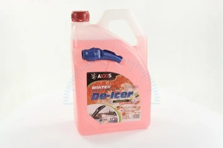 Фото 1 - Омивач скла зимовий -22 watermelon (каністра з лейк.) 4л носик AXXIS AX-2102 Омивач скла зимовий -22 watermelon (каністра з лейк.) 4л носик AXXIS AX-2102 (фото 1)