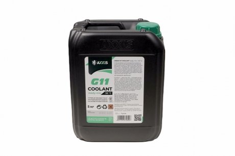 Антифриз green g11 сoolant ready-mix -36°c (зеленый) (канистра 5кг) AXXIS AX-P999-G11GR RDM5