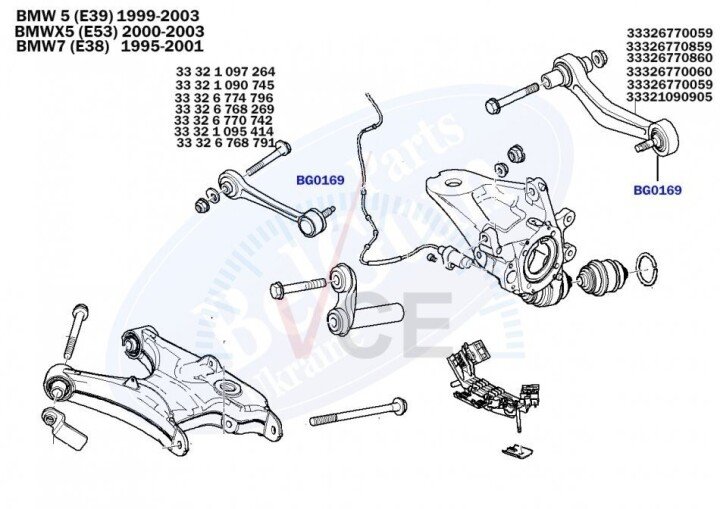 Пильник опори кульової BMW 5 (E39) 95-03/7 (E38) 96-01/X5(E53) Belgum BG0169 (фото 1)