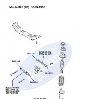 Сайлентблок рычага (заднего) Mazda 323/626 85-94 (d=20mm) (поперечного) Belgum BG1100 (фото 1)