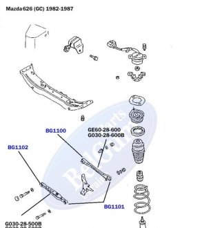 Сайлентблок важеля (заднього/всередині) Mazda 323/626 Belgum BG1102 (фото 1)