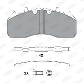 Комплект гальмівних колодок, дискове гальмо BERAL BCV29174BK (фото 1)