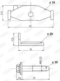 Комплектуючі, колодки дискового гальма BERAL FAC161