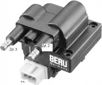 Катушка зажигания renault megane 96- 1.6 BERU ZS246