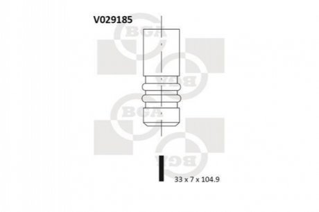 Впускний клапан BGA V029185 (фото 1)