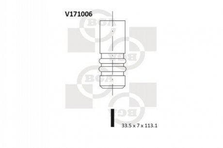 Клапан впускний BGA V171006 (фото 1)