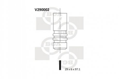 Впускний клапан BGA V290002 (фото 1)