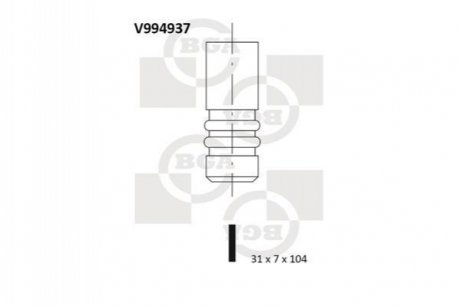 Впускний клапан BGA V994937 (фото 1)