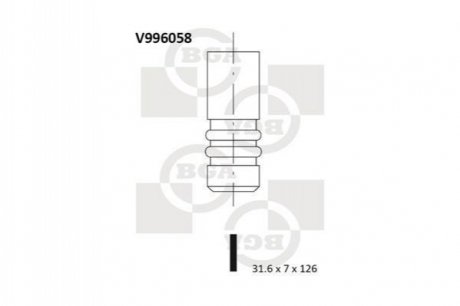 Выпускной клапан BGA V996058 (фото 1)