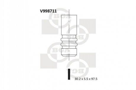 Выпускной клапан BGA V998711 (фото 1)