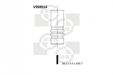 Впускний клапан BGA V998914 (фото 1)