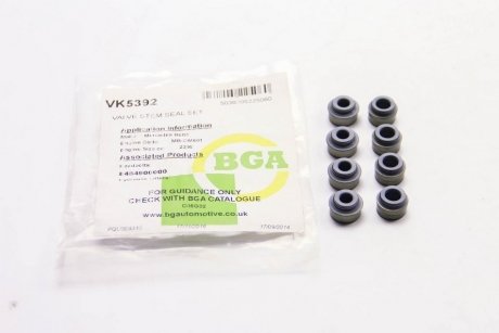 Комплект прокладок, стрижень клапана BGA VK5392 (фото 1)