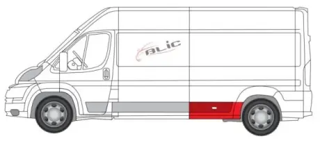 Ремонтная часть крыла задней citroen jumper, fiat ducato, peugeot boxer 06.14-12.17 BLIC 6504032098583P