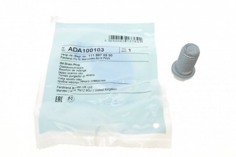 Резьбовая пробка, масляный поддон Blue Print ADA100103 (фото 1)