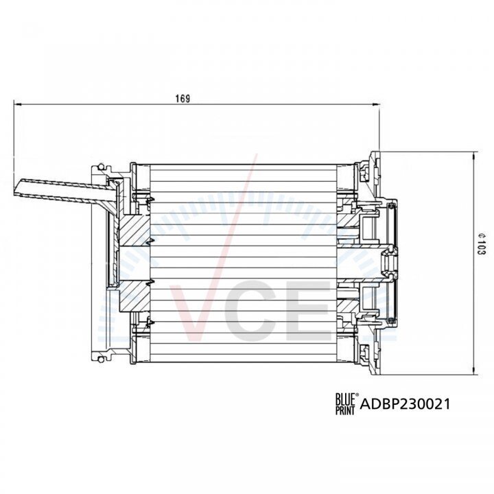 Vw фільтр паливний touareg 3.0tdi 17-, audi a6 2.0tdi 13-, q7/q8 3.0tdi 5- Blue Print ADBP230021 (фото 1)