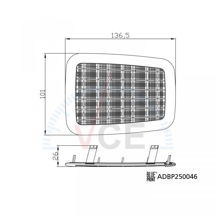 Фільтр салону Blue Print ADBP250046 (фото 1)