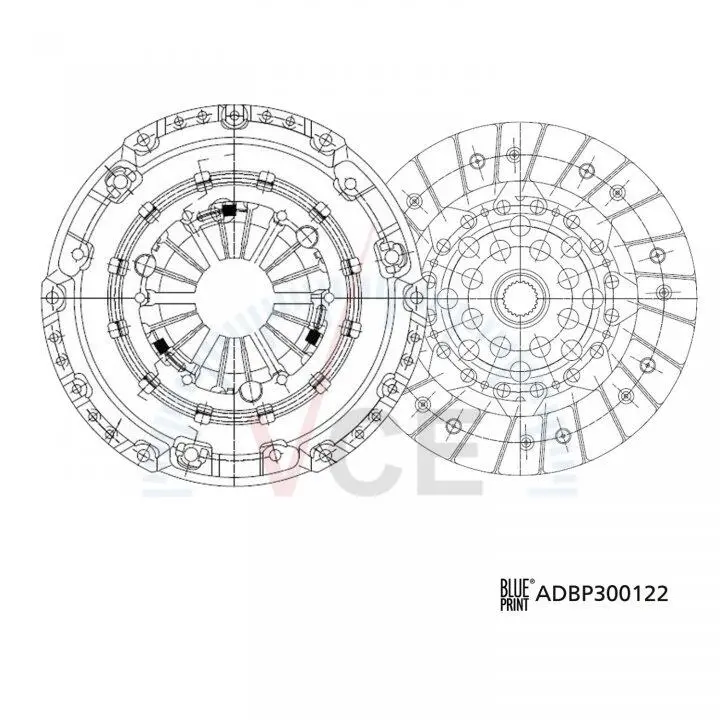 Фото 1 - Комплект сцепления Blue Print ADBP300122 Комплект сцепления Blue Print ADBP300122 (фото 1)