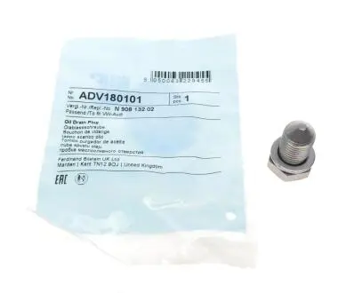 Резьбовая пробка, масляный поддон Blue Print ADV180101