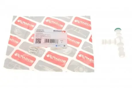 Штуцер системы стеклоомывателя т-образный vw caddy 15-/ crafter 06- (пласт.) BOGAP A4252119