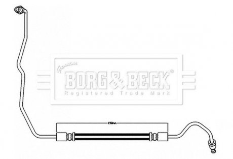 Гальмівний шланг rear lh BORG & BECK BBH8596