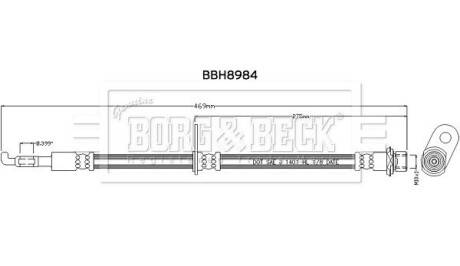 Тормозной шланг BORG & BECK BBH8984