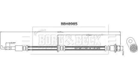 Гальмівний шланг BORG & BECK BBH8985