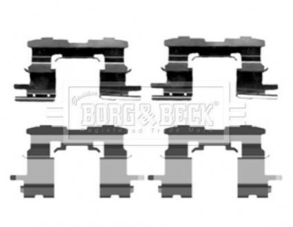 Ремкомплект гальмівних колодок BORG & BECK BBK1216