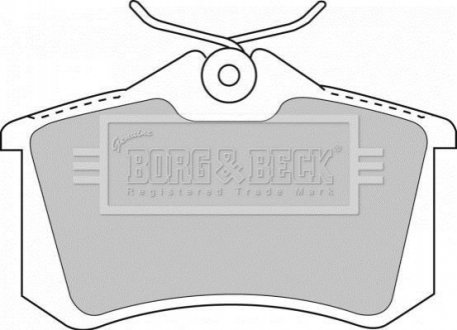 Комплект тормозных колодок, дисковый тормоз BORG & BECK BBP1512