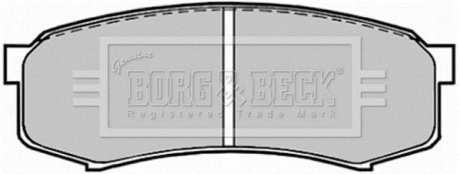 Комплект гальмівних колодок, дискове гальмо BORG & BECK BBP1514