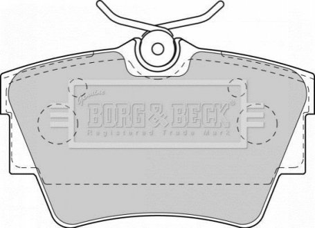 Комплект гальмівних колодок, дискове гальмо BORG & BECK BBP1813