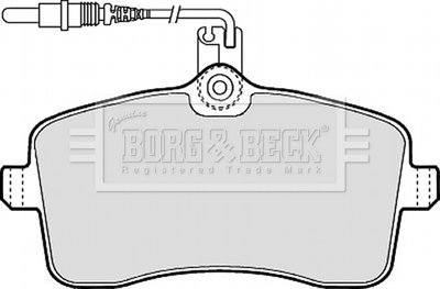 Комплект гальмівних колодок, дискове гальмо BORG & BECK BBP1897
