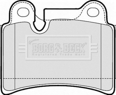 Комплект гальмівних колодок, дискове гальмо BORG & BECK BBP2053 (фото 1)