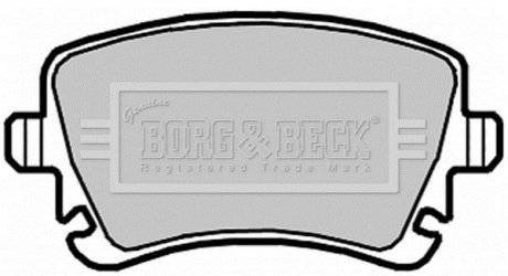 Комплект тормозных колодок, дисковый тормоз BORG & BECK BBP2139 (фото 1)