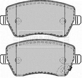 Комплект тормозных колодок, дисковый тормоз BORG & BECK BBP2166 (фото 1)
