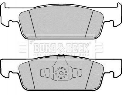 Комплект гальмівних колодок, дискове гальмо BORG & BECK BBP2407 (фото 1)
