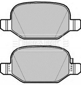 Комплект тормозных колодок, дисковый тормоз BORG & BECK BBP2412 (фото 1)
