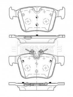 Комплект тормозных колодок, дисковый тормоз BORG & BECK BBP2516