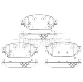 Тормозные колодки дисковые BORG & BECK BBP2830