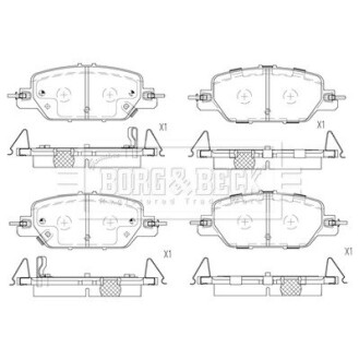 Тормозные колодки дисковые BORG & BECK BBP2834