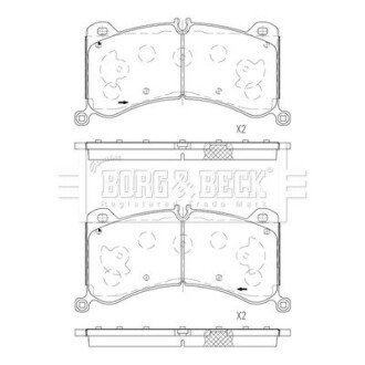 Тормозные колодки дисковые BORG & BECK BBP2877